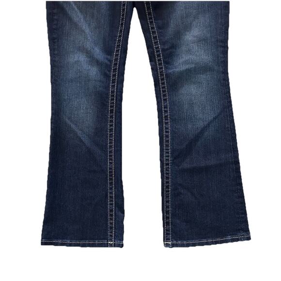 NWOT Miss Me Womens Denim Jeans Mid Rise Bootcut Rhinestone Size 28 Inseam 29” - Picture 5 of 12
